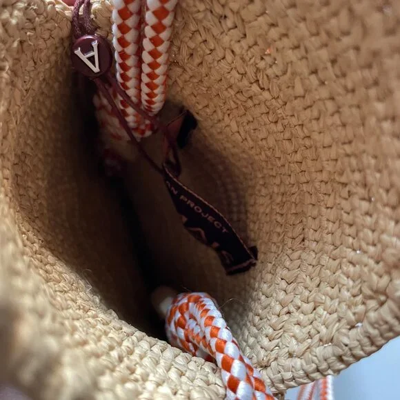 Alemais Horizon Raffia Fish Bag Natural NEW NWT - Picture 6 of 10